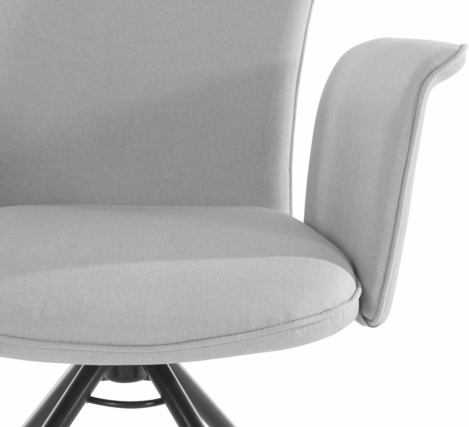 Conjunto de cadeiras Denton 537 (Cinzento claro + Preto)