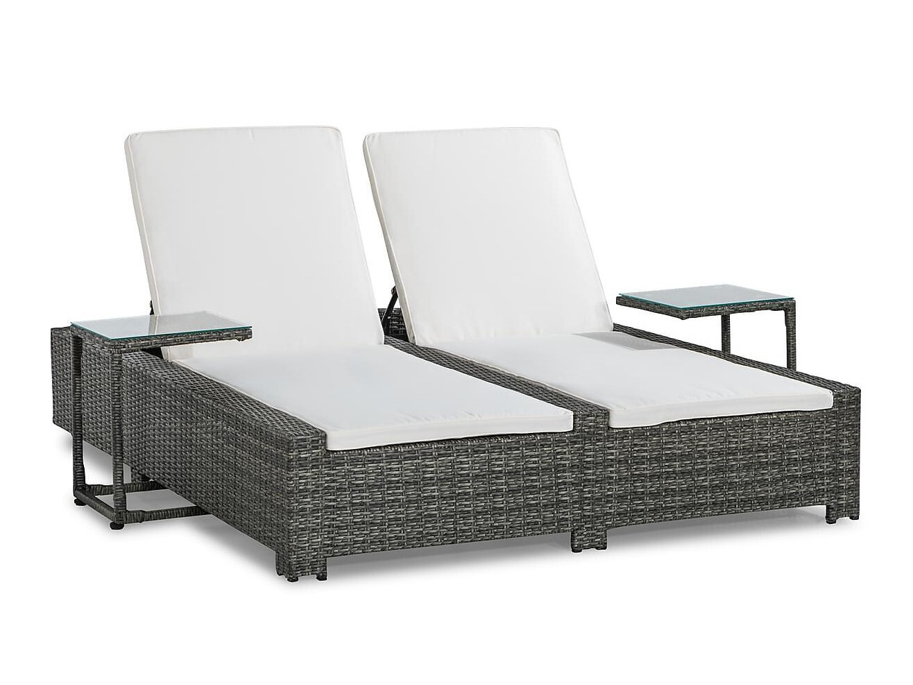Conjunto de mobiliário para o exterior Comfort Garden 1669 (Preto + Branco)