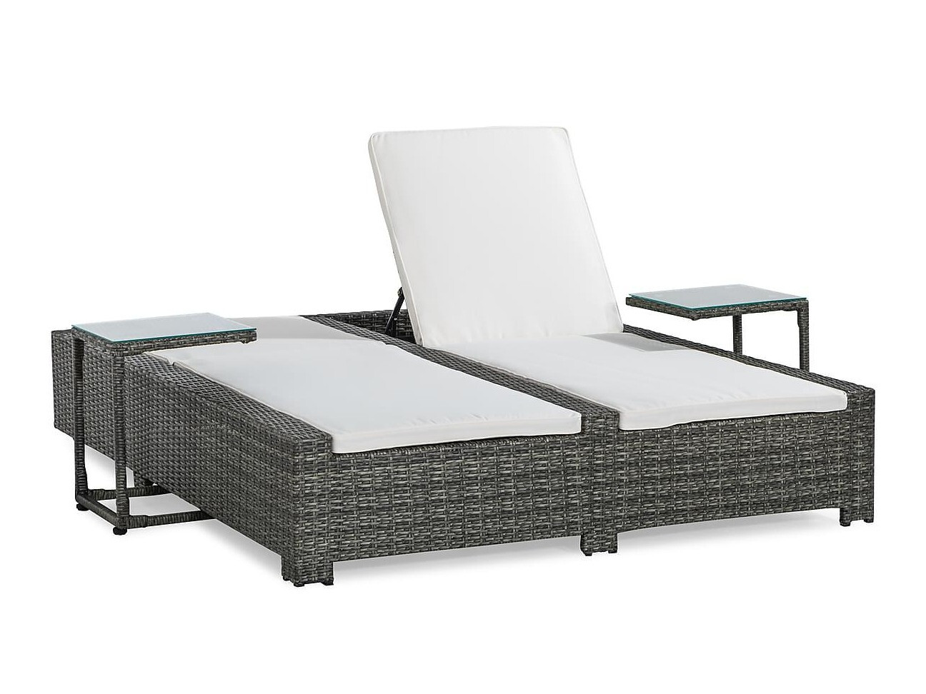 Conjunto de mobiliário para o exterior Comfort Garden 1669 (Preto + Branco)