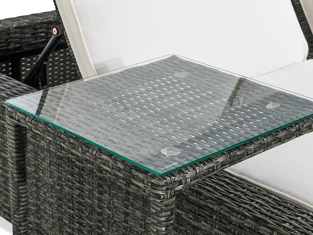 Conjunto de mobiliário para o exterior Comfort Garden 1669 (Preto + Branco)
