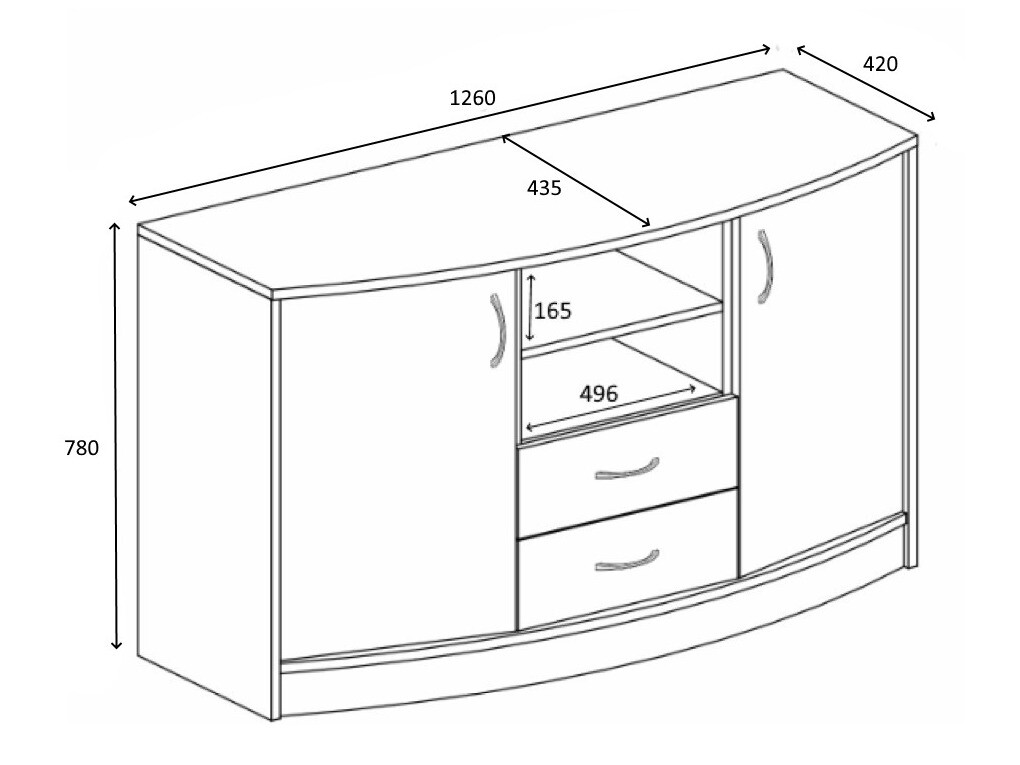 Cómoda Omaha A110 (Brigadeiro carvalho)