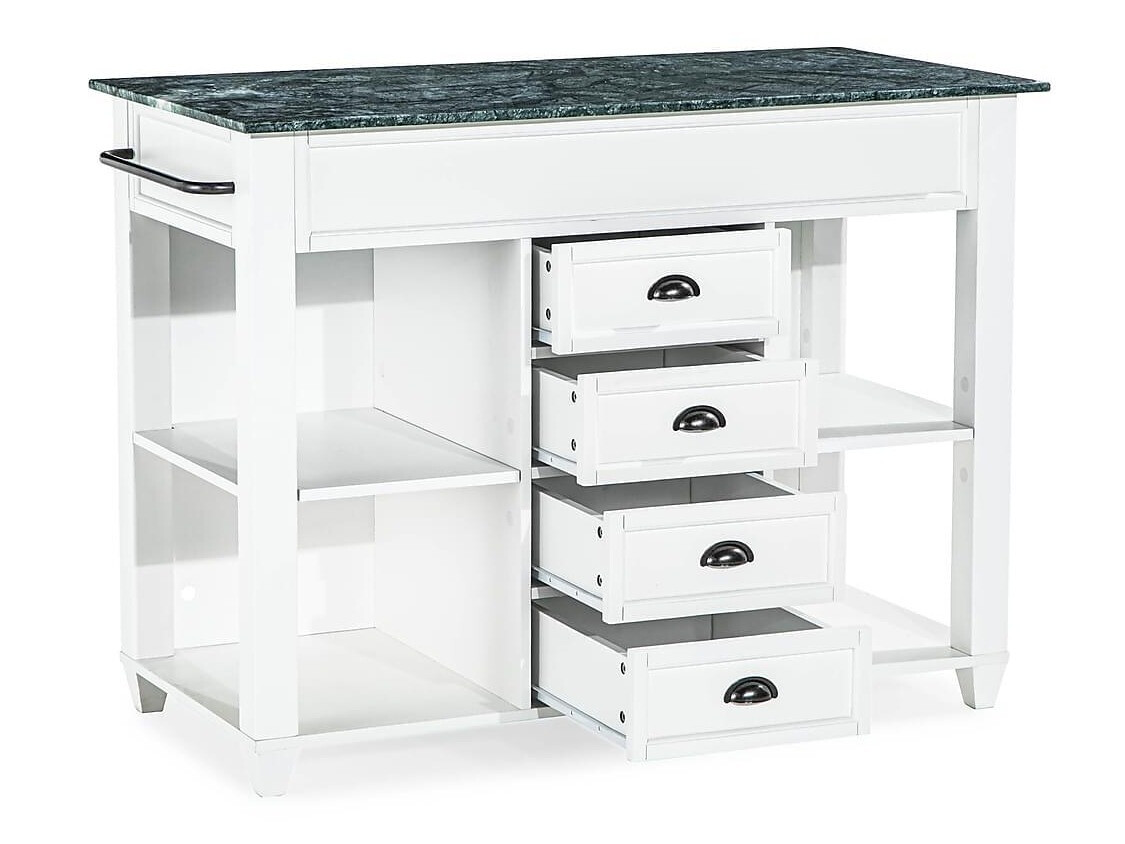 Mesa de bar Riverton 436 (Cinzento mármore + Branco)