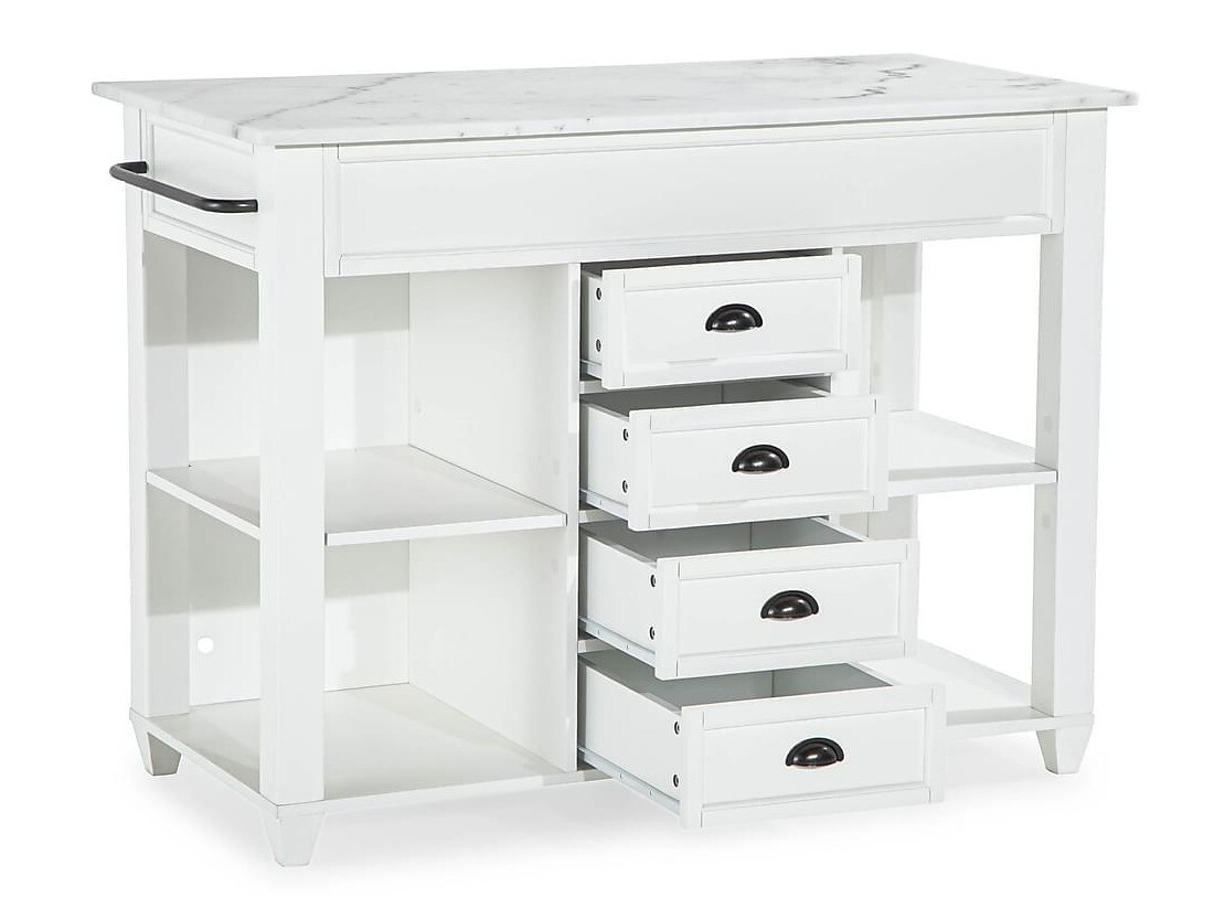 Mesa de bar Riverton 436 (Marmore branco + Branco)