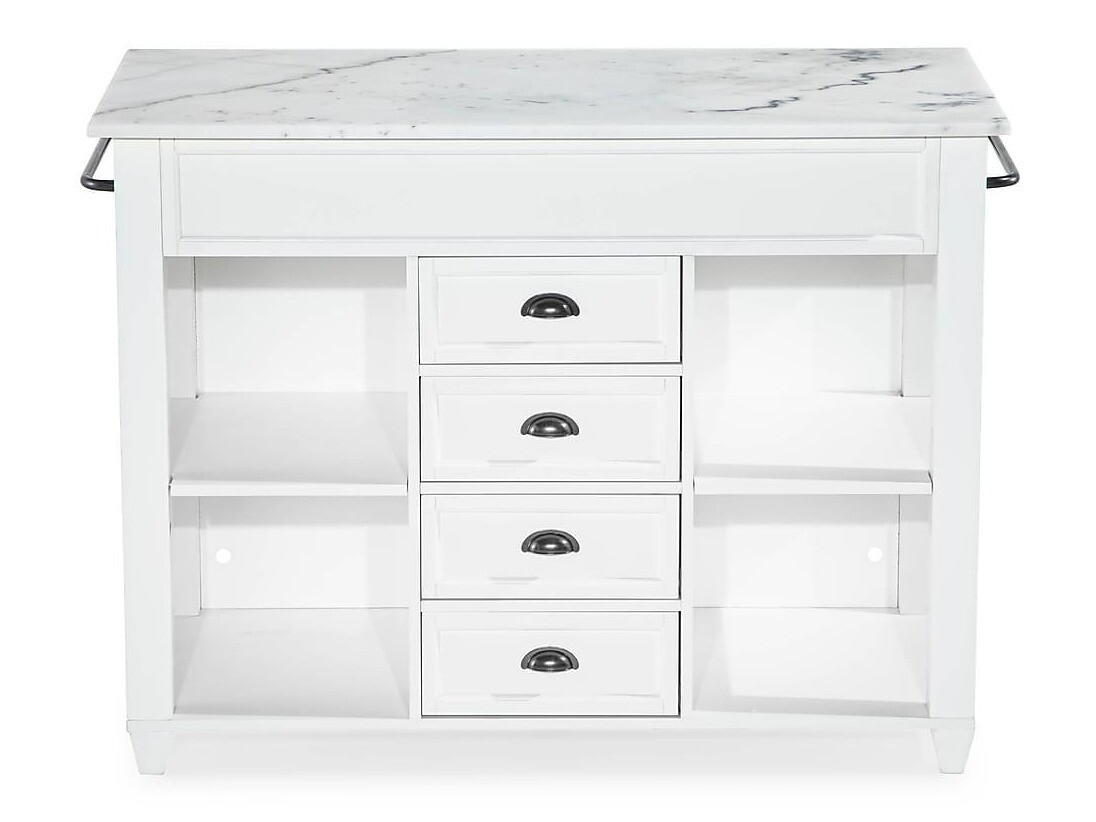 Mesa de bar Riverton 436 (Marmore branco + Branco)