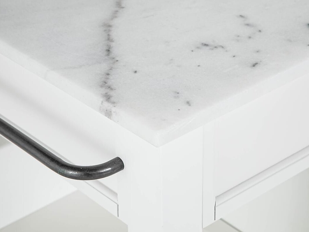 Mesa de bar Riverton 436 (Marmore branco + Branco)