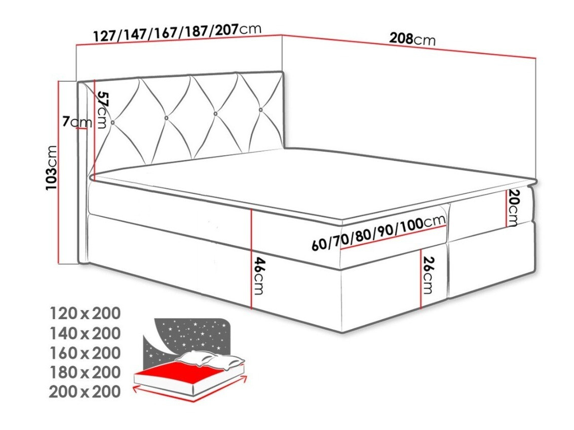 Cama continental Litus (Mono 242)