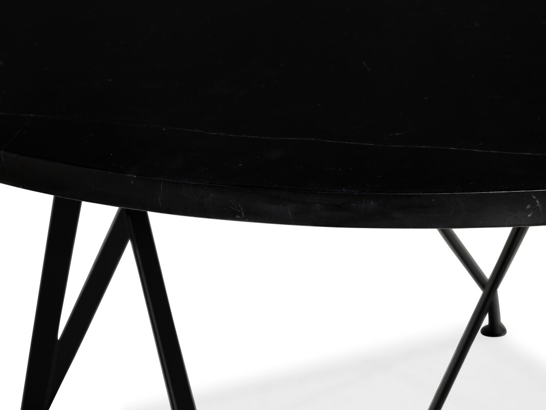 Mesa para revistas In Living 352 (Mármore preto + Preto)