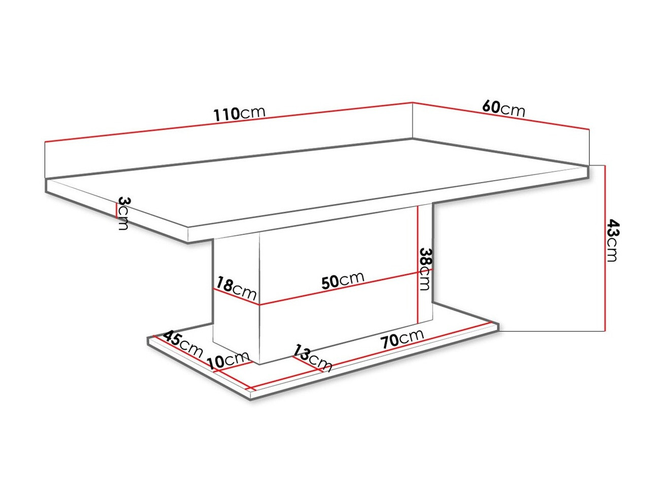 Mesa de centro Tucson 148 (Carvalho Artisan)
