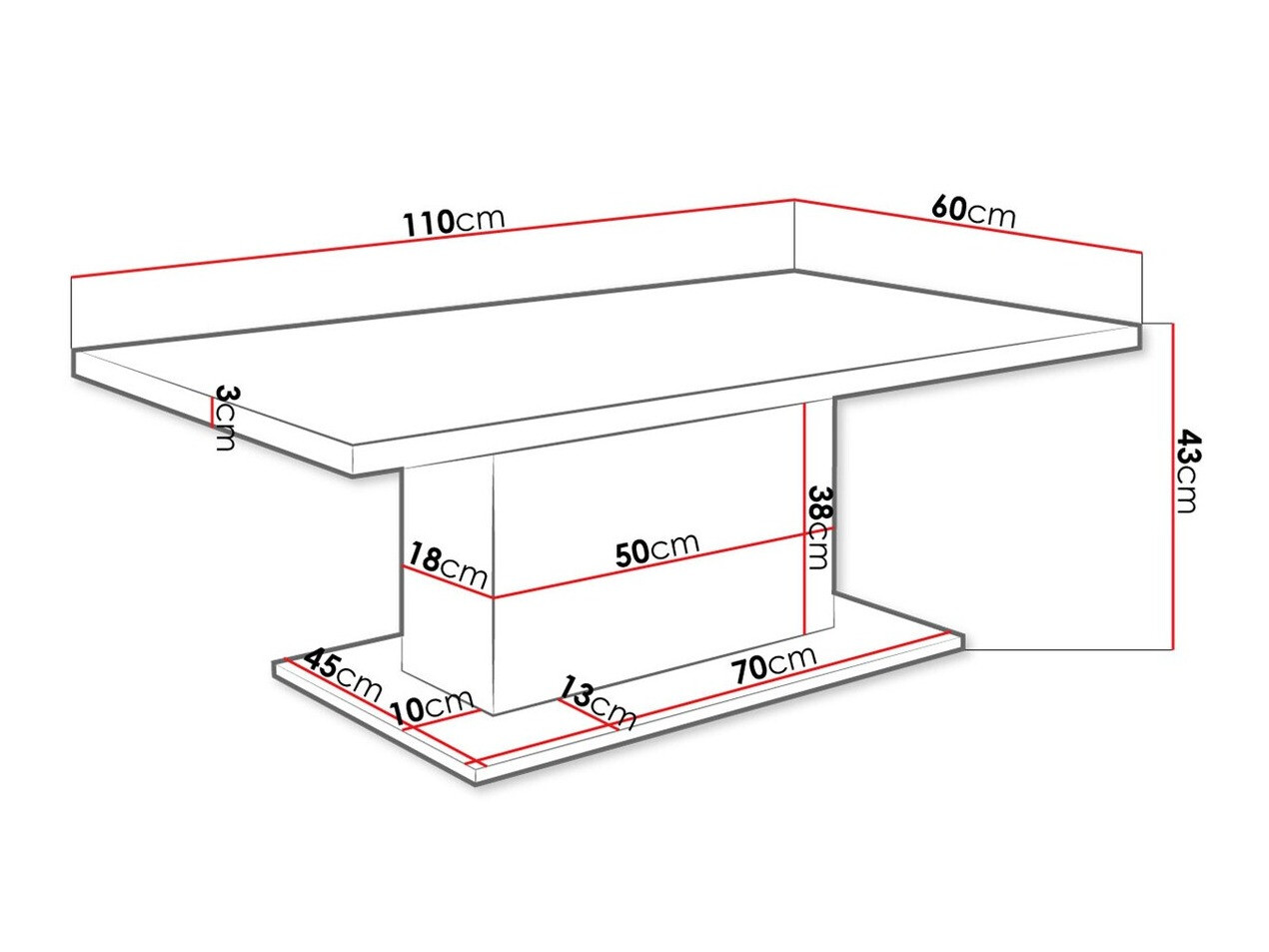 Mesa para revistas Tucson 148 (Branco)
