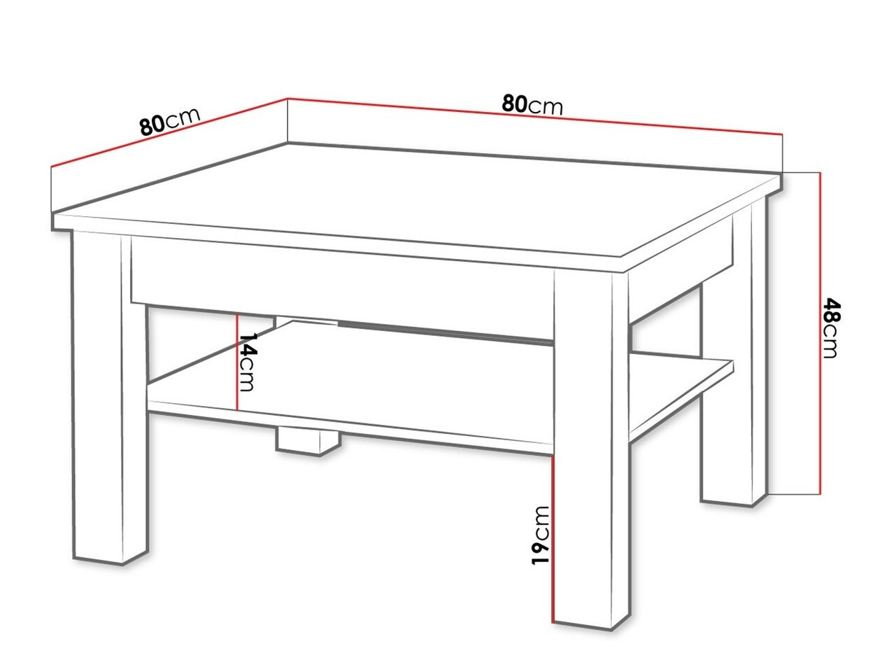 Mesa de centro Melfeli 115 (Carvalho sonoma)