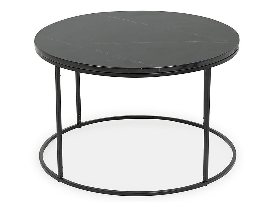 Mesa para revistas Scandinavian Choice 828 (Preto + Mármore preto)