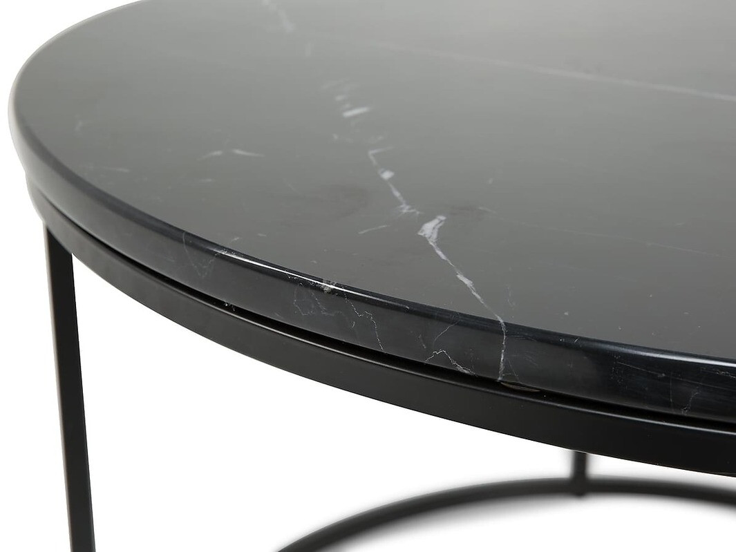 Mesa para revistas Scandinavian Choice 828 (Preto + Mármore preto)