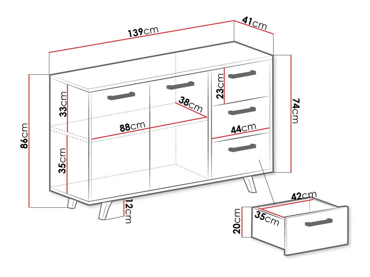 Cómoda Rosa (Roxo + Dourado)