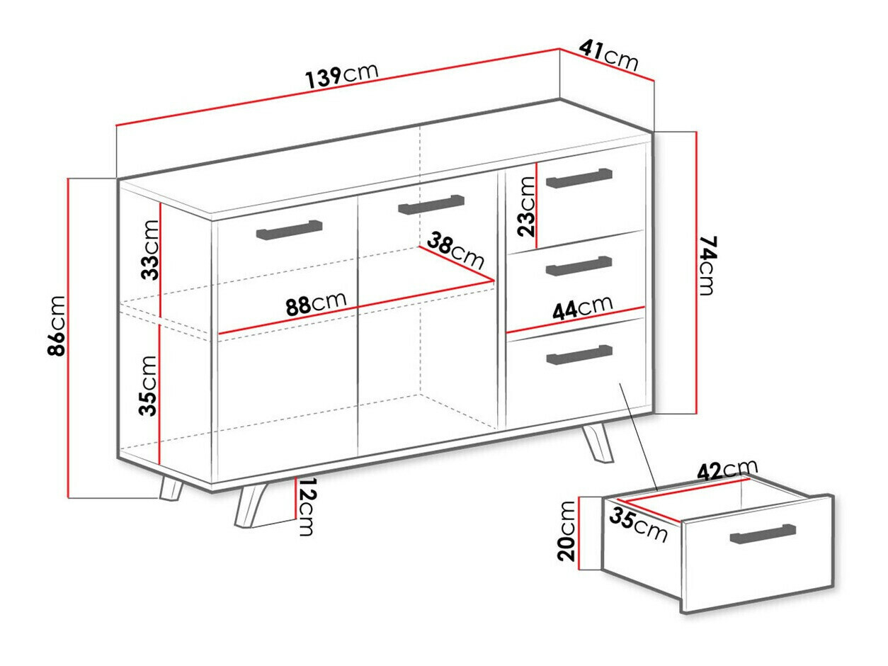 Cómoda Rosa (Verde + Dourado)