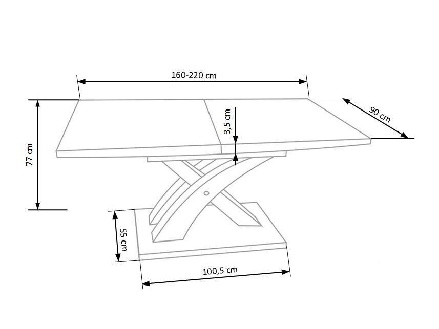 Mesa Houston 222 (Carvalho sonoma)