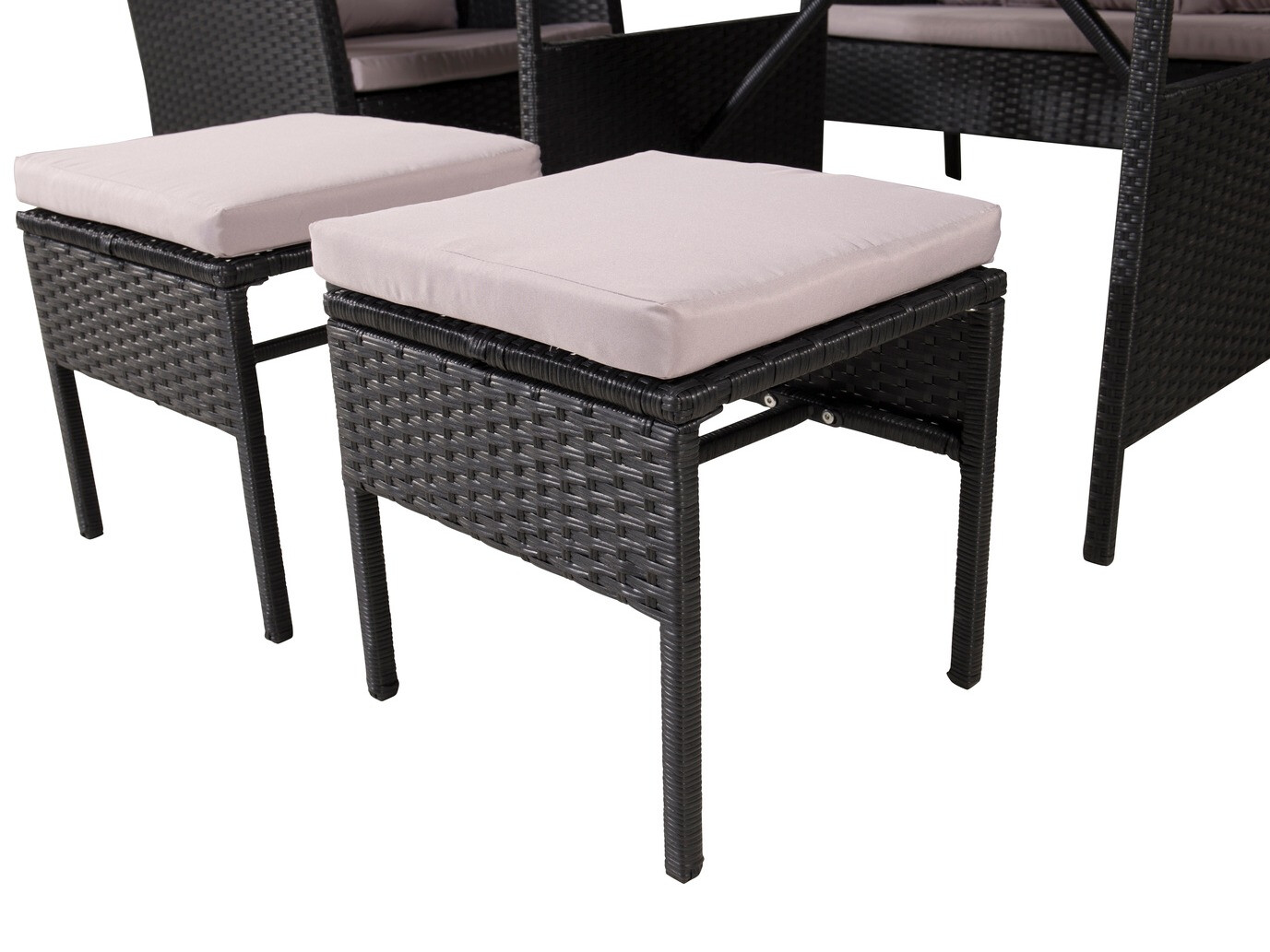 Conjunto de mobiliário de exterior Dallas 2473 (Preto + Cinzento)