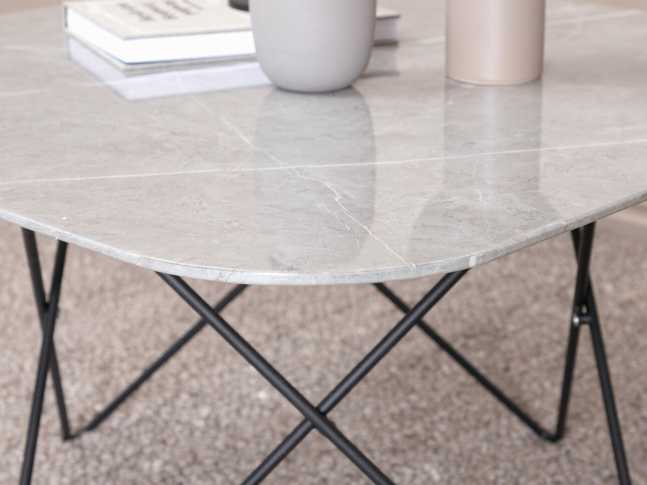 Mesa de centro Dallas 1723 (Cinzento + Preto)