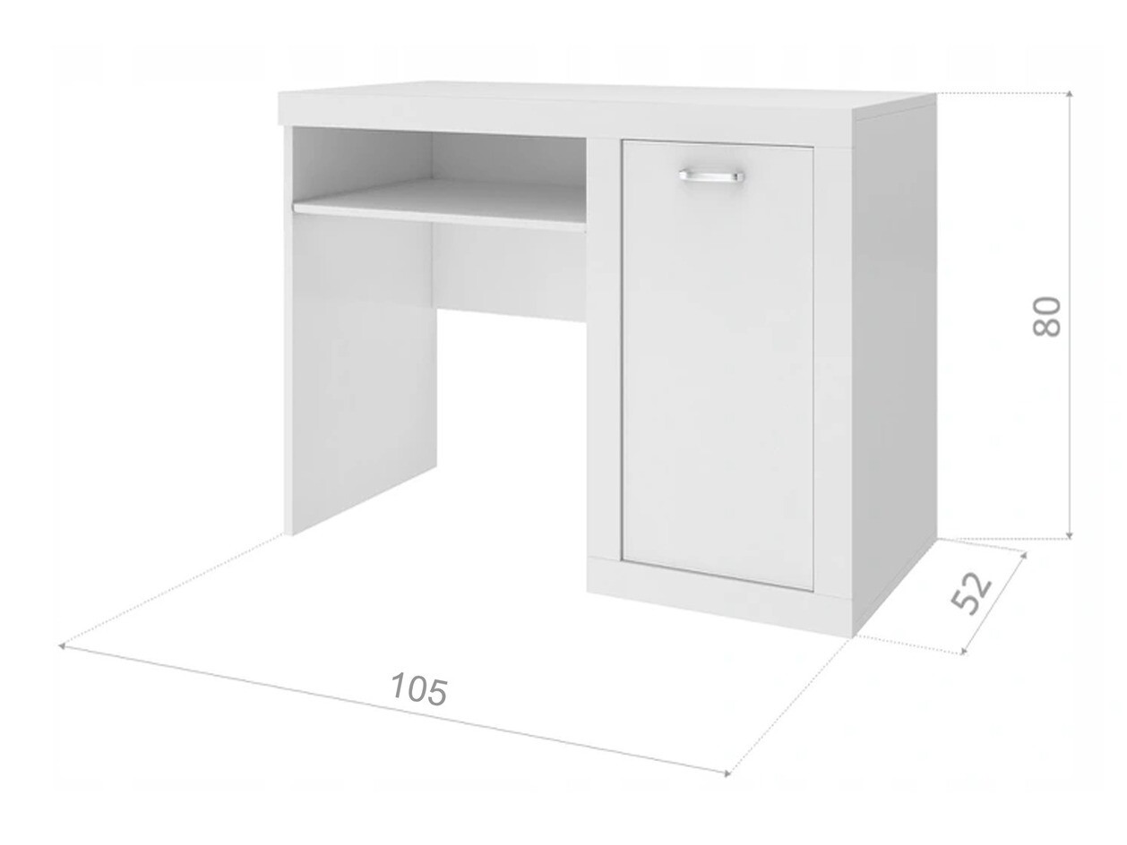 Mesa de escritório Tentive 102 (Branco + Cinzento)