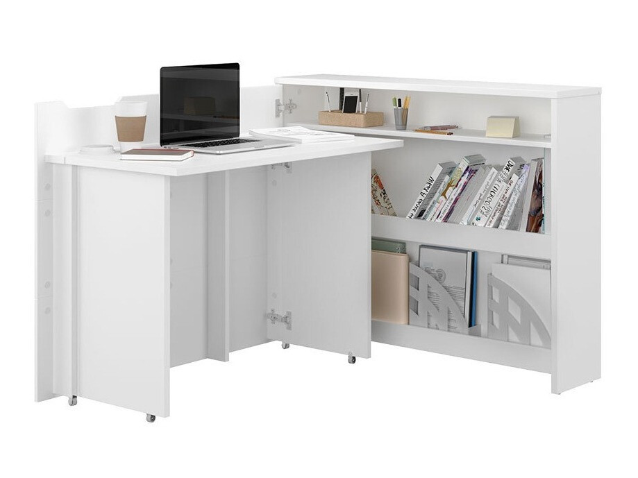 Mesa de escritório para cantos Concept Pro Lenart (Branco)