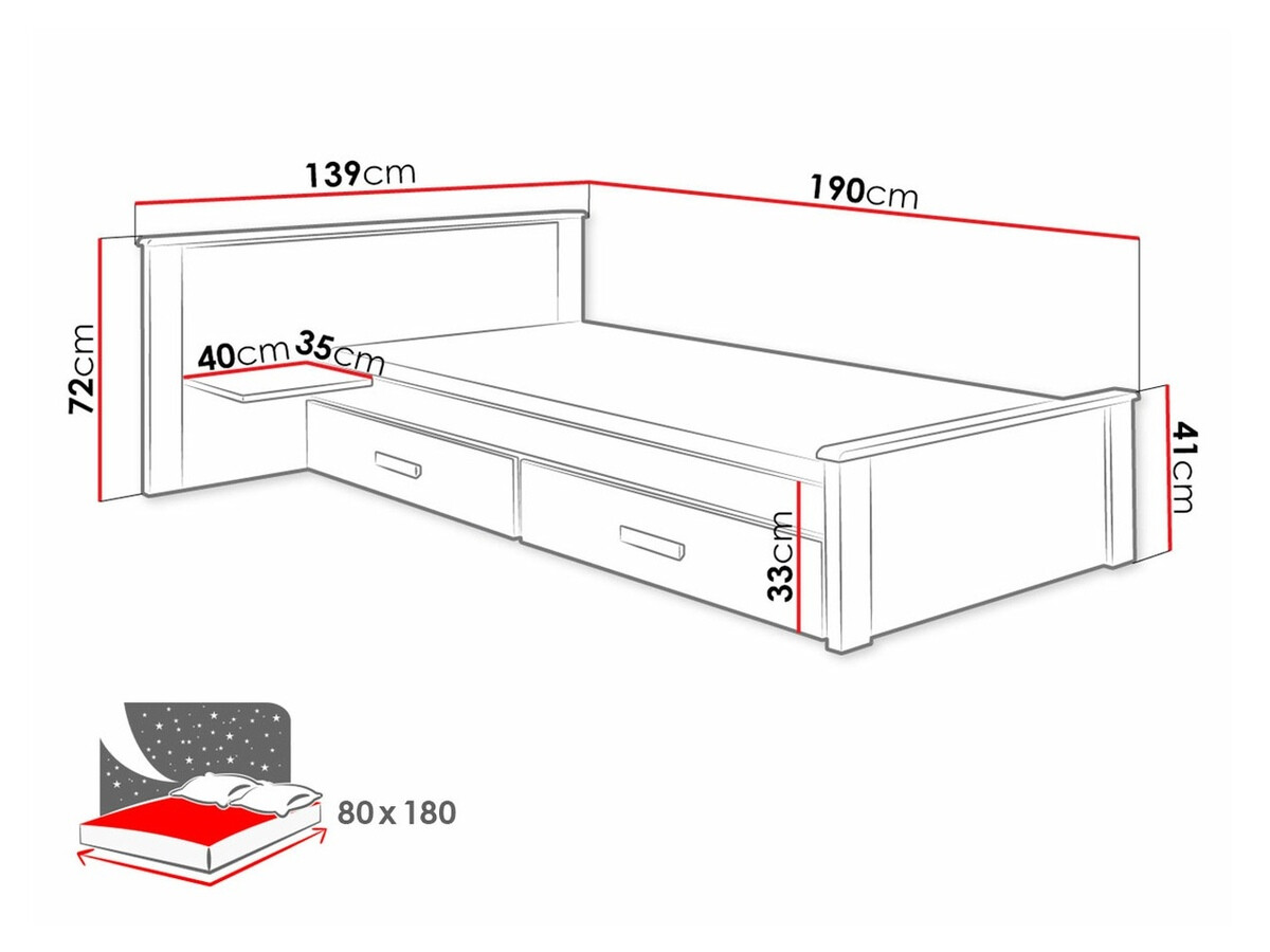 Cama Henderson 117 (Branco + Trufa)