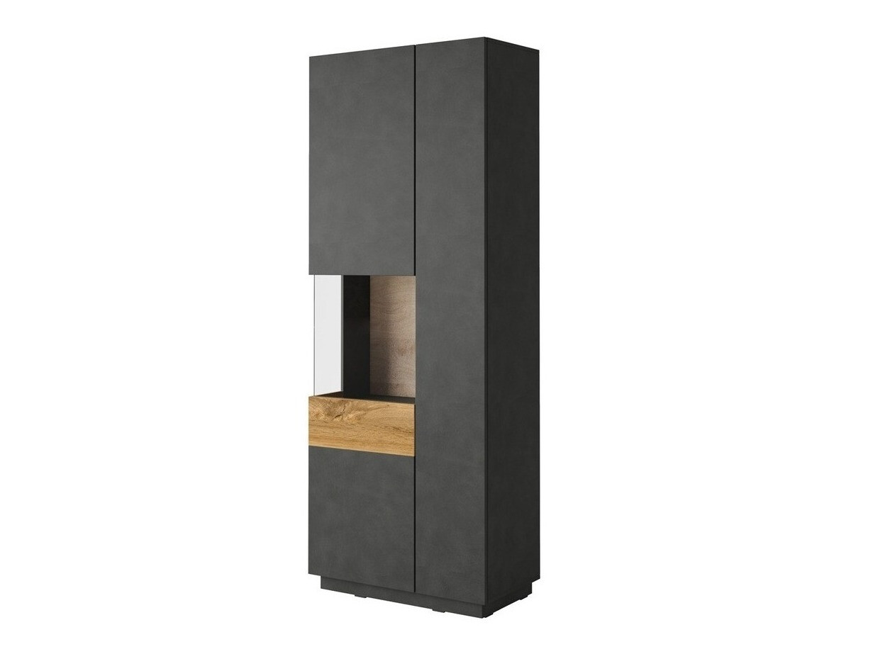 Estante Livlore 100 (Matera cinzento + Carvalho wotan)