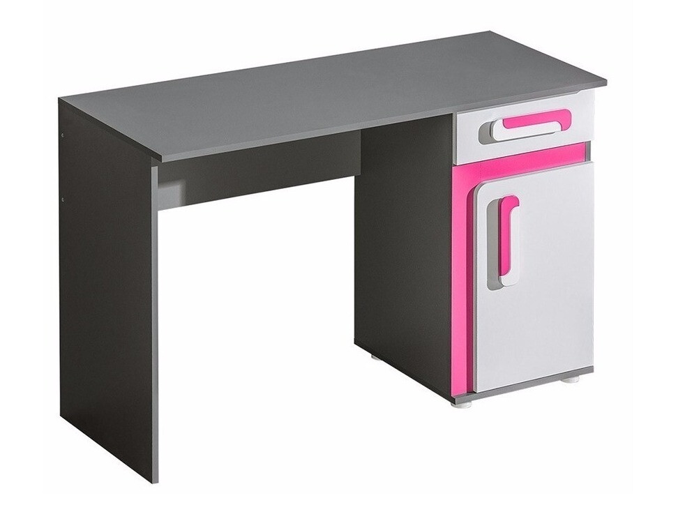 Mesa de escritório Levtala 109 (Antracite + Branco + Rosa)
