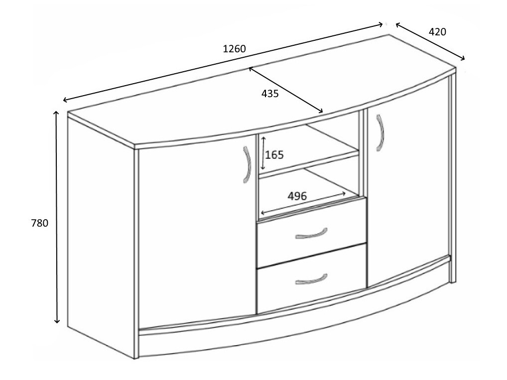 Conjunto para sala de estar Omaha A114 (Carvalho sonoma)