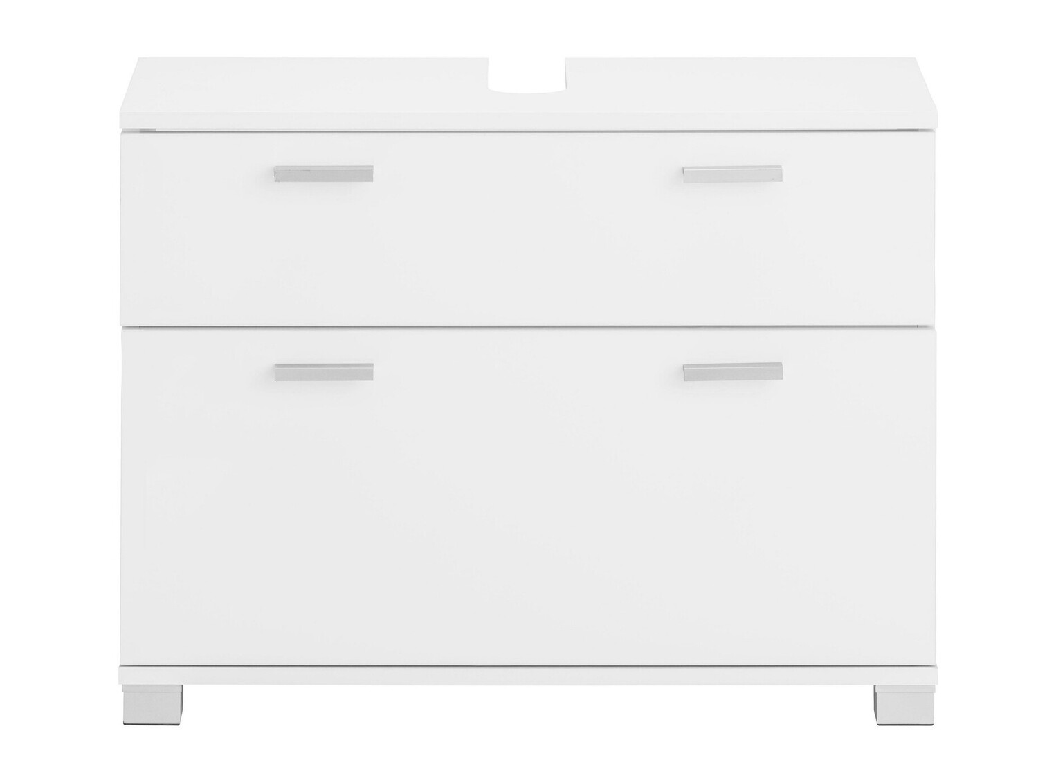 Armário com lavatório de apoio próprio para casa de banho Denton 365 (Branco brilhante)