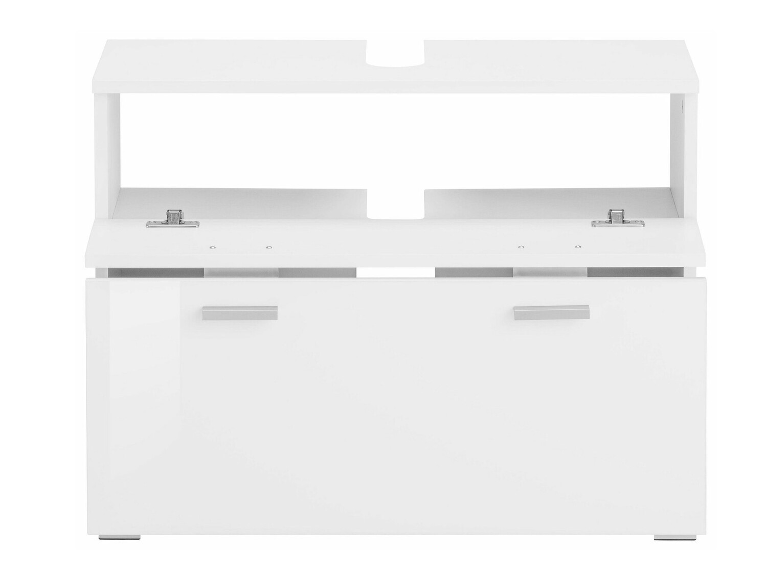 Armário com lavatório de apoio próprio para casa de banho Denton 365 (Branco brilhante)