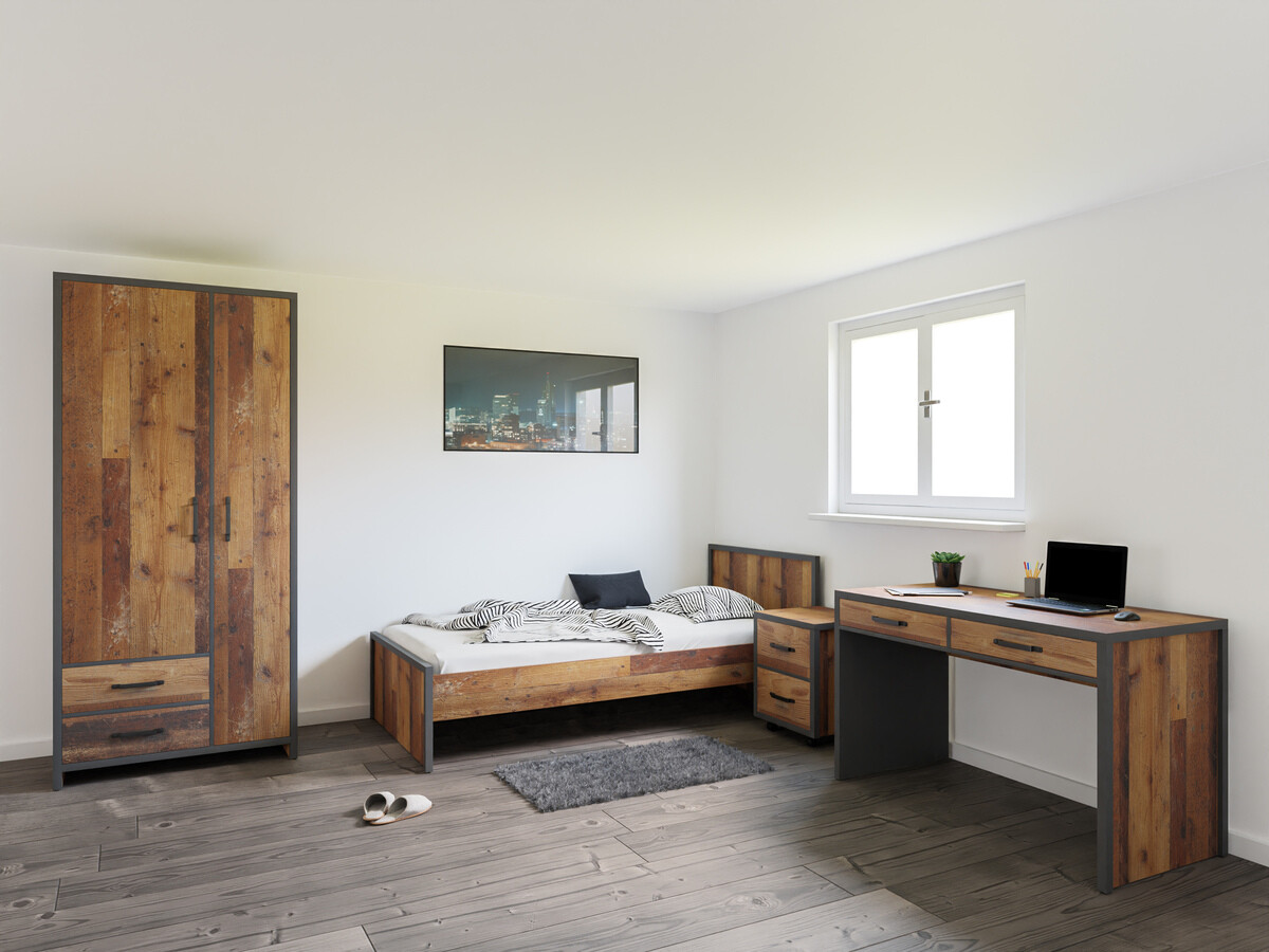 Conjunto de mobiliário Belsera 111 (Castanho + Matera cinzento)