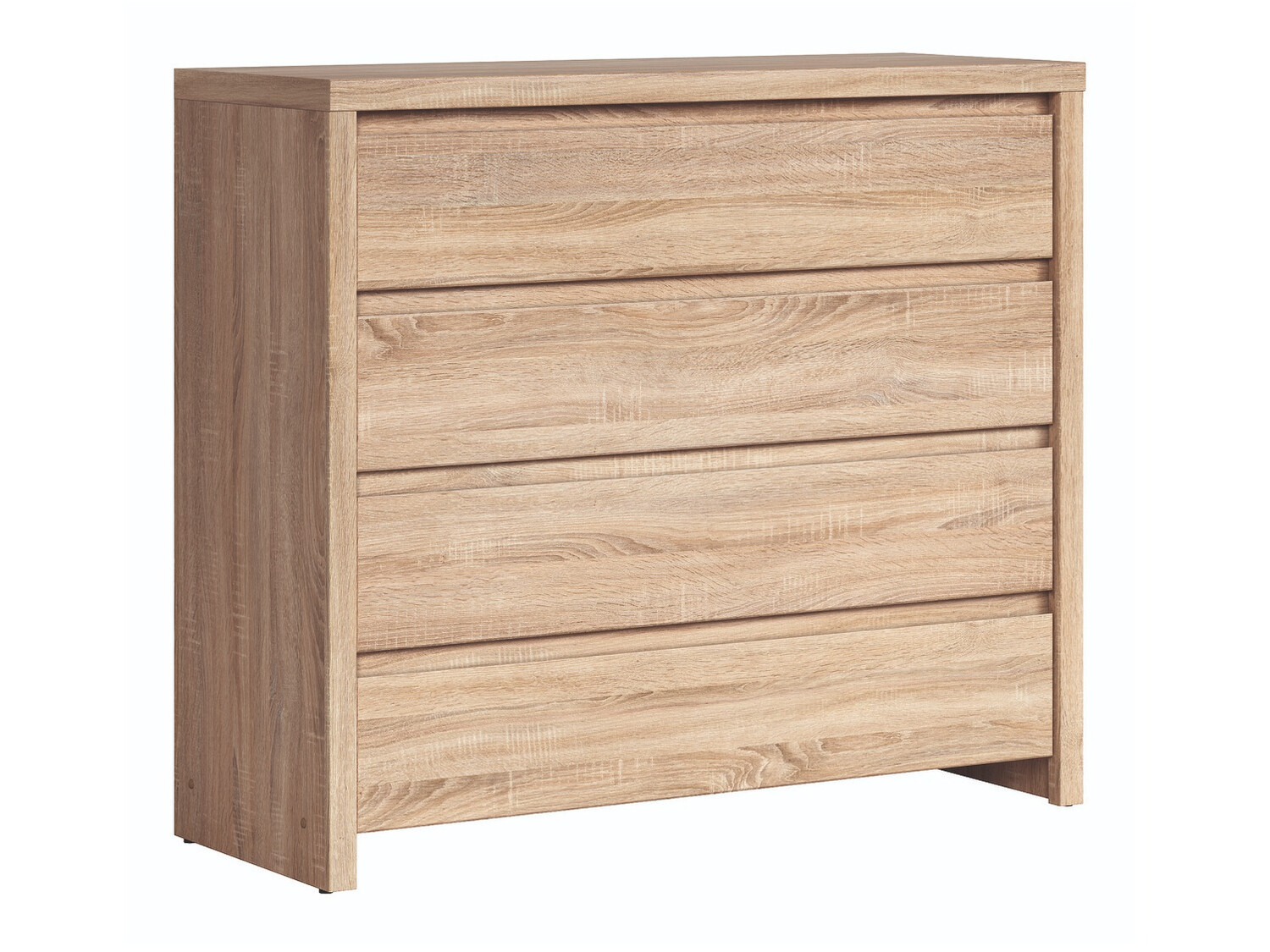 Cómoda Nolroma 105 (Branco + Carvalho sonoma)