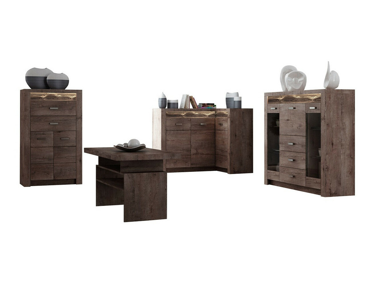 Conjunto para sala de estar Serfeno 121 (Freixo escuro)