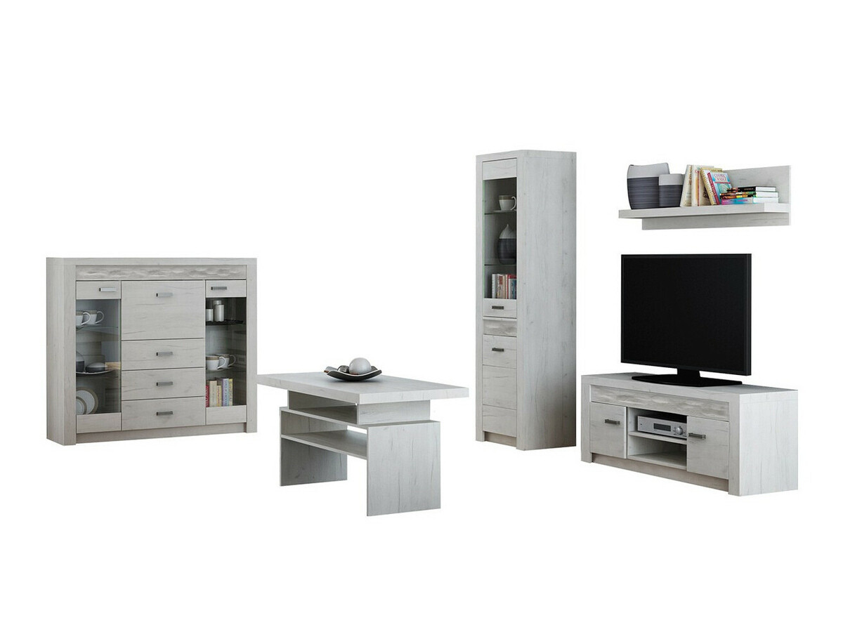 Conjunto para sala de estar Serfeno 122 (Branco craft)