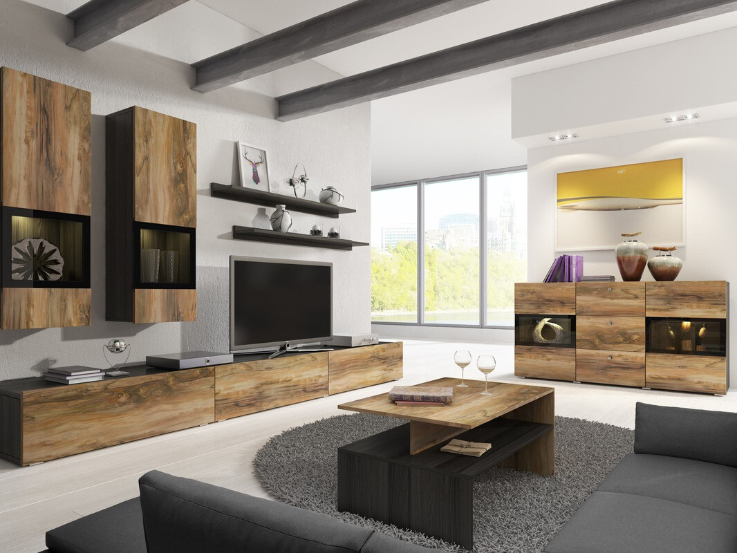 Mesa de centro Serodeu 103 (Nogueira + Castanho escuro)