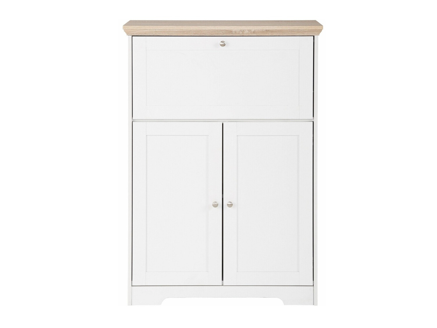 Aparador Odemela 107 (Branco + Carvalho claro)