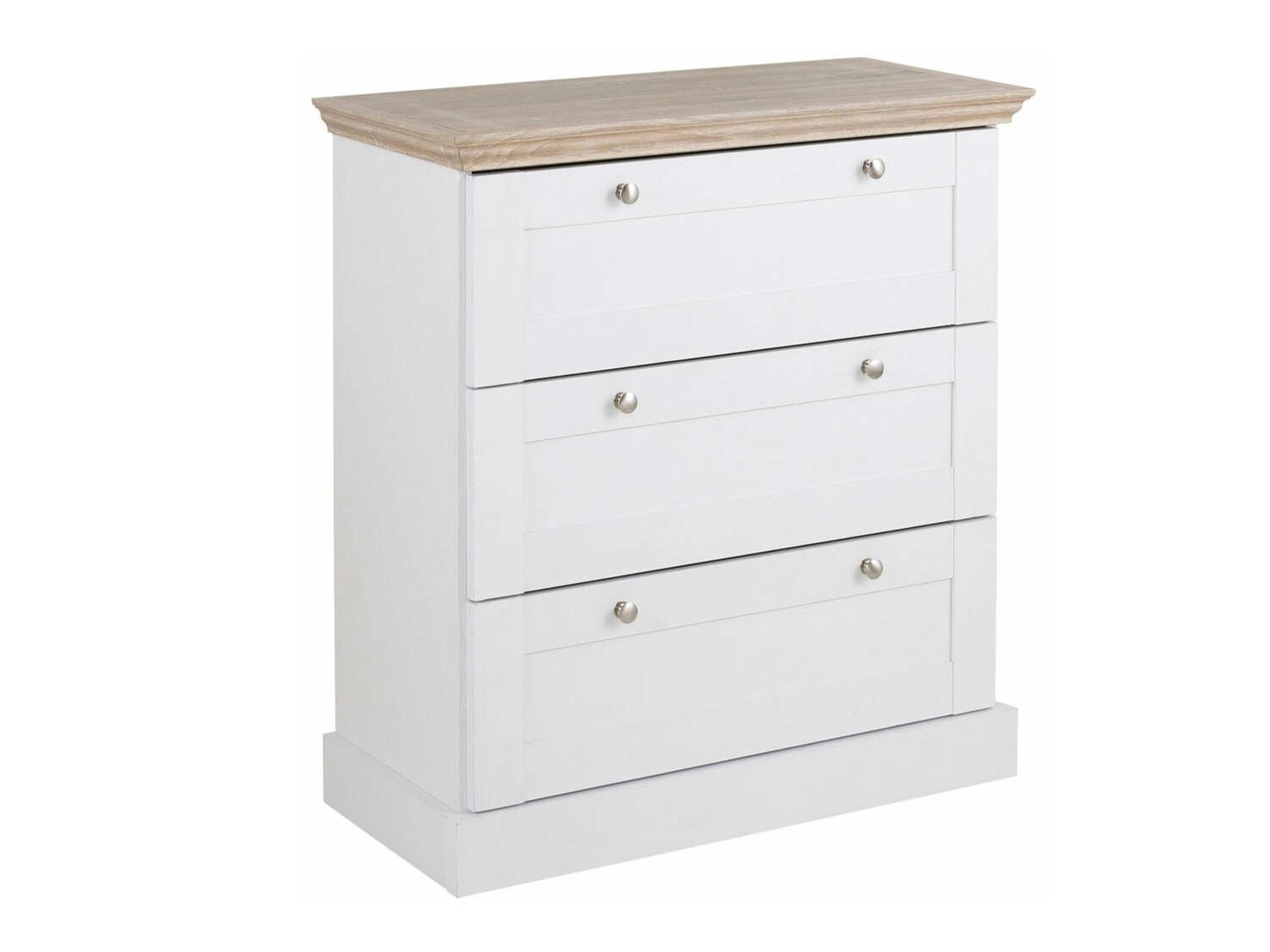 Cómoda Lirveri 110 (Branco + Carvalho claro)