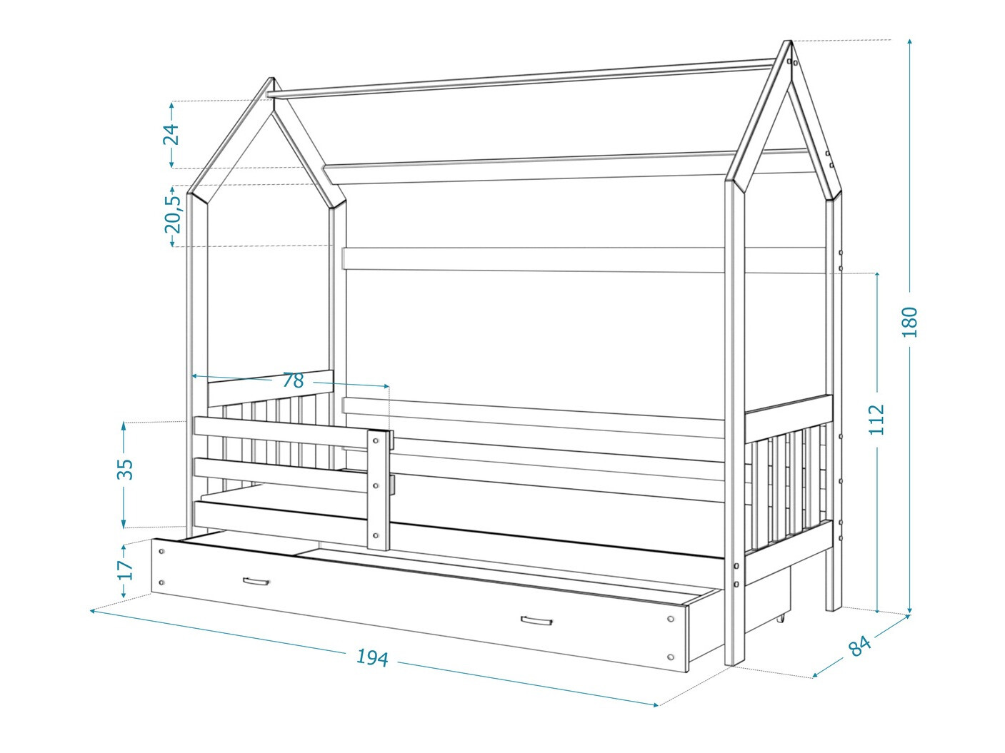 Cama Aurora 123 (Branco)