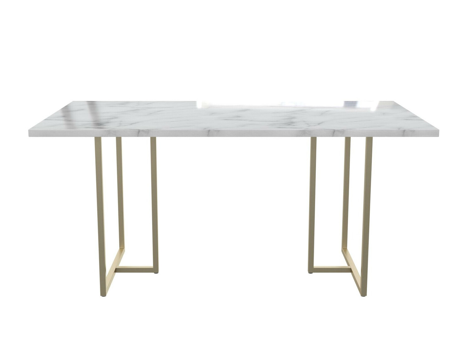 Mesa CosmoLiving by Cosmopolitan 122 (Marmore branco + Dourado)