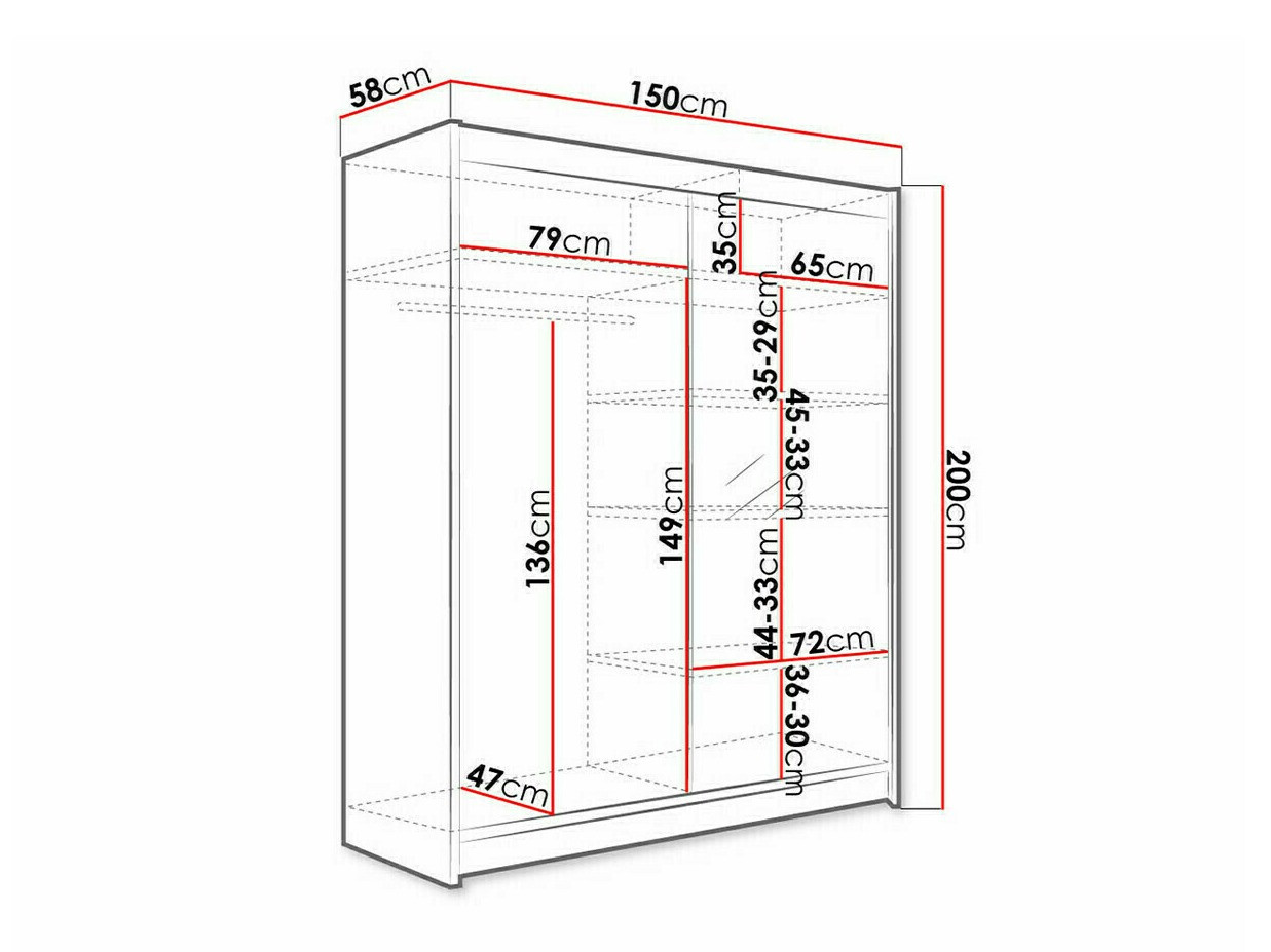 Roupeiro Closico Vastor I (Branco + Carvalho Artisan)