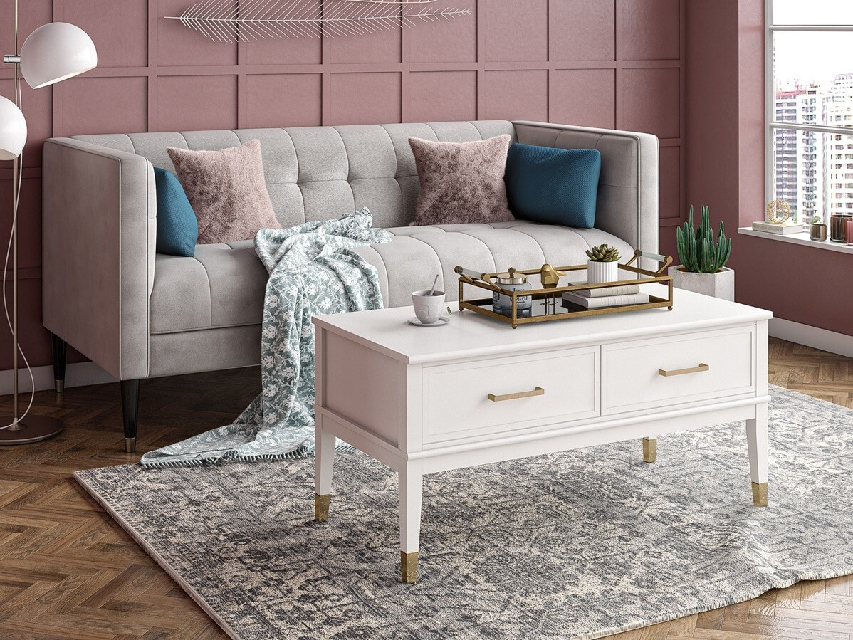 Mesa de centro extensível CosmoLiving by Cosmopolitan Belromu 105 (Branco)