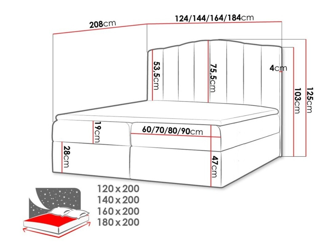 Cama continental Cantus (Casablanca 2308)