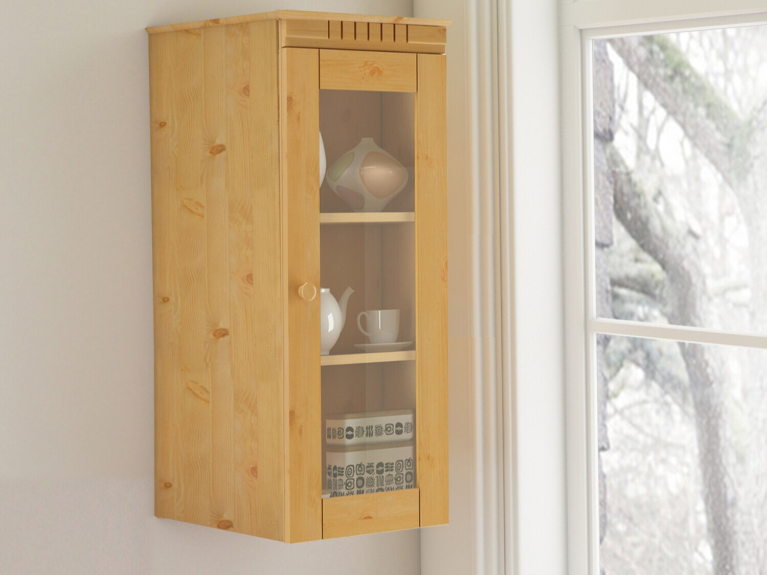 Estante de parede Elbelba 104 (Castanho claro)