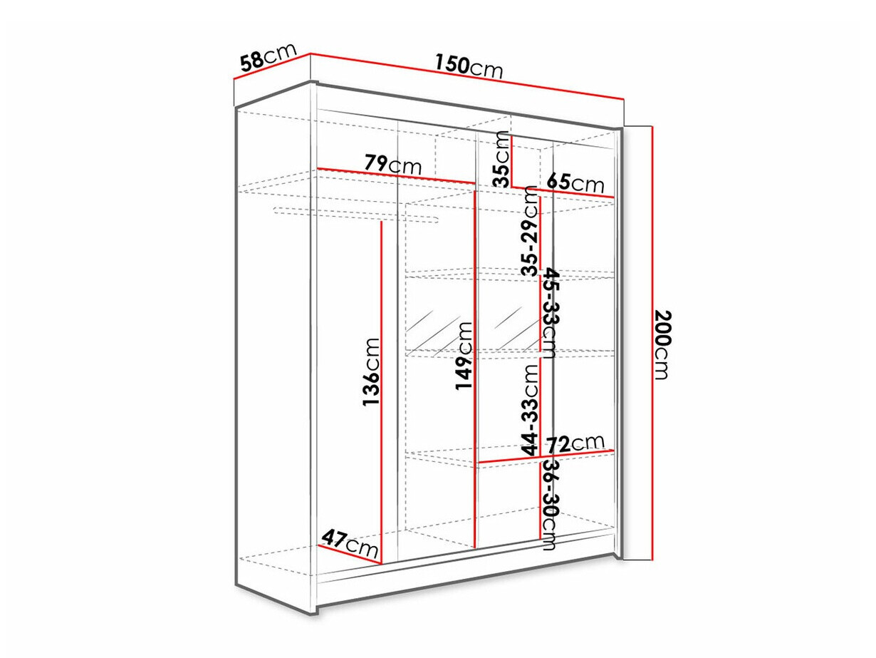 Roupeiro Closico Vastor II (Preto + Carvalho Artisan)