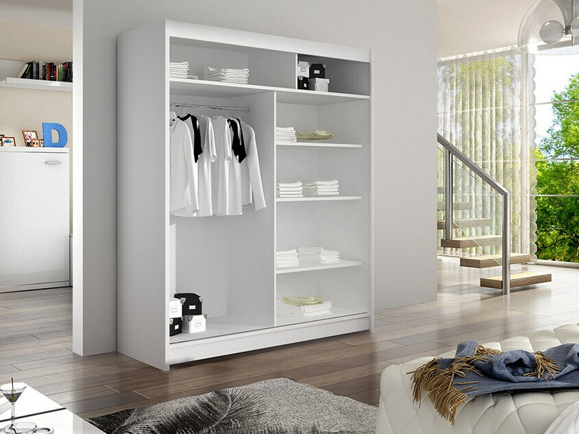 Roupeiro Closico Vastor V (Branco + Carvalho Artisan)