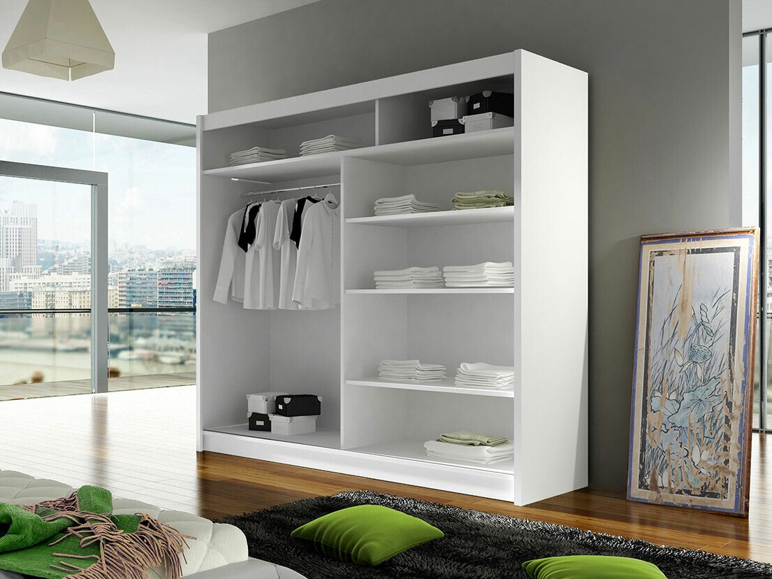 Roupeiro Closico Cavaris IV (Preto + Carvalho Artisan)