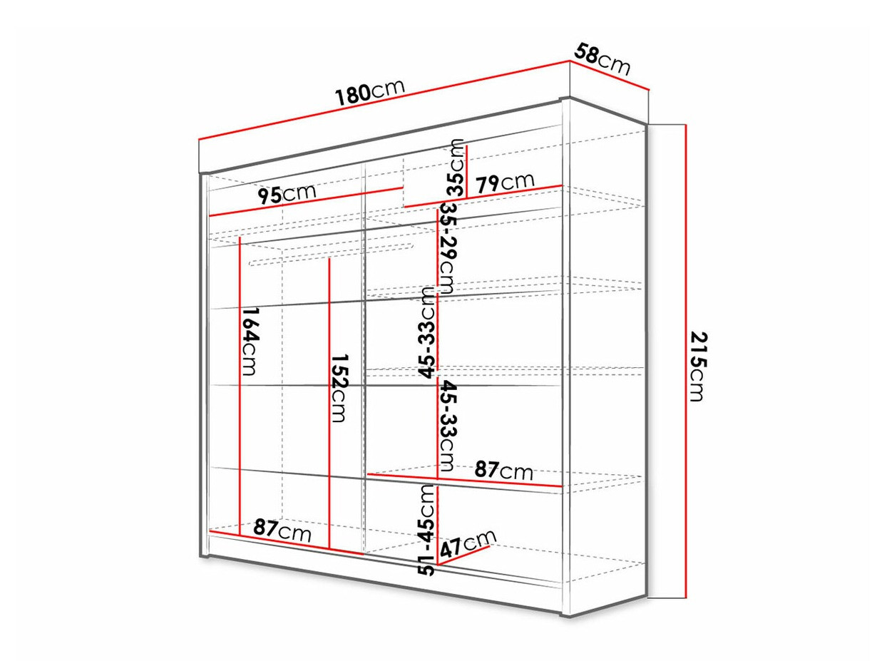 Roupeiro Closico Cavaris IV (Preto + Carvalho Artisan)