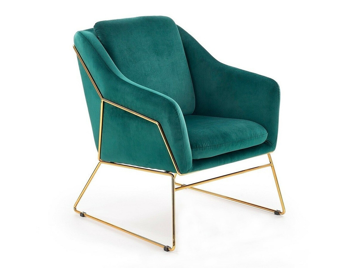 Poltrona Houston 846 (Turquesa + Dourado)
