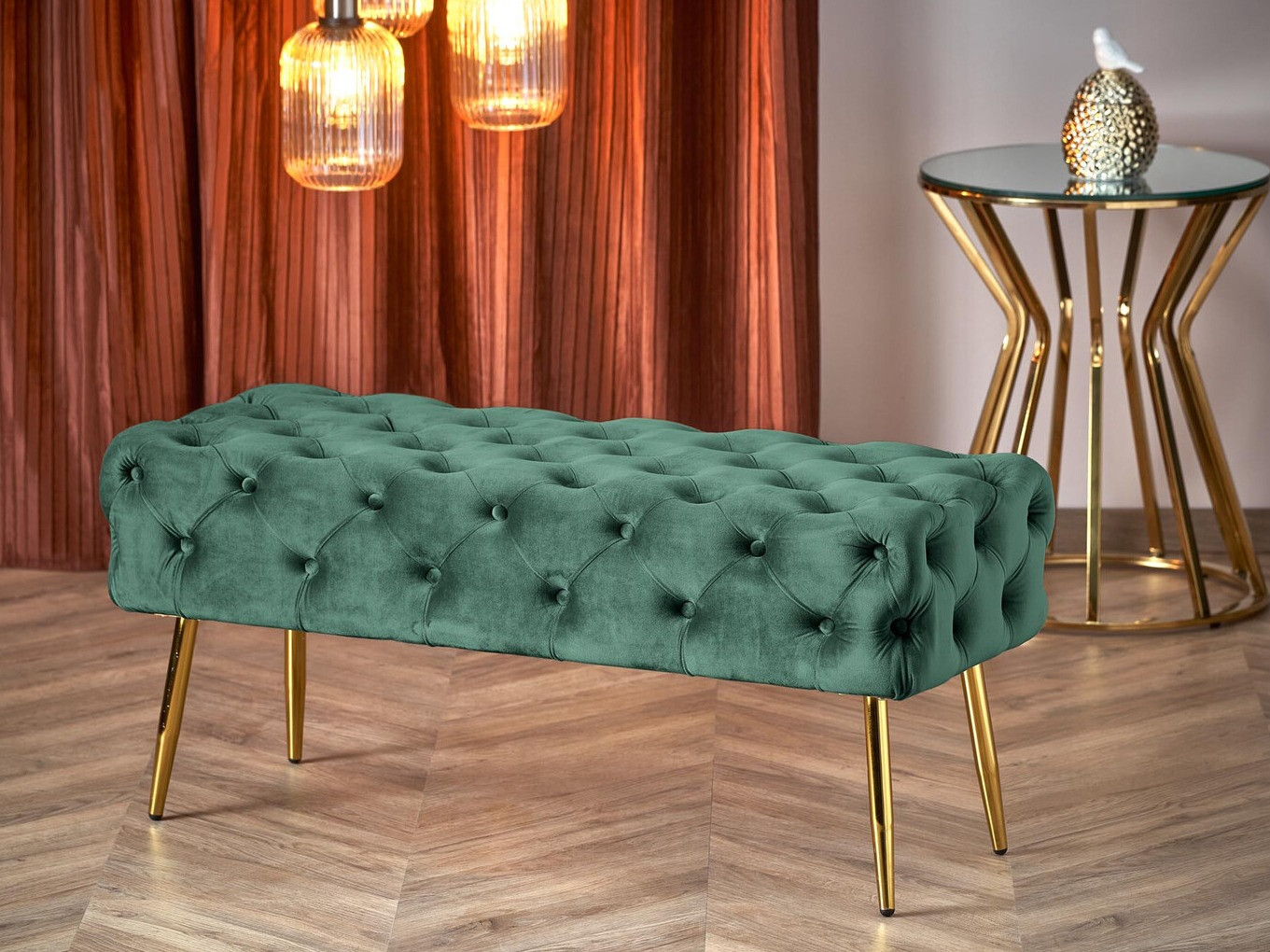 Banco estofado Houston 1252 (Verde escuro)