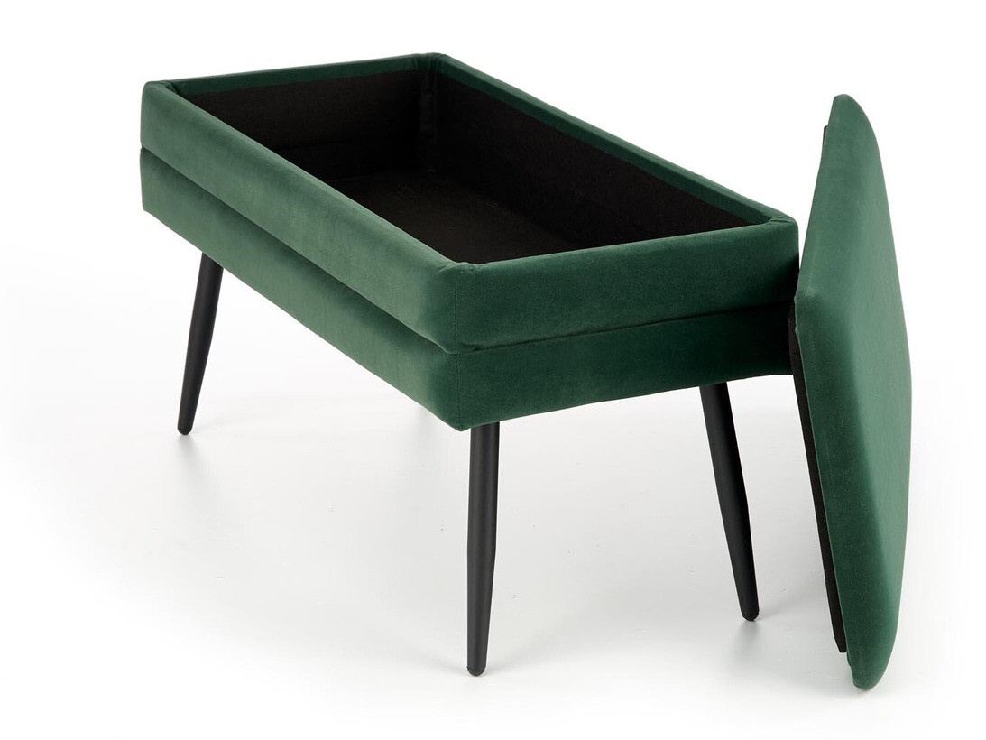 Banco estofado Houston 1255 (Verde escuro + Preto)