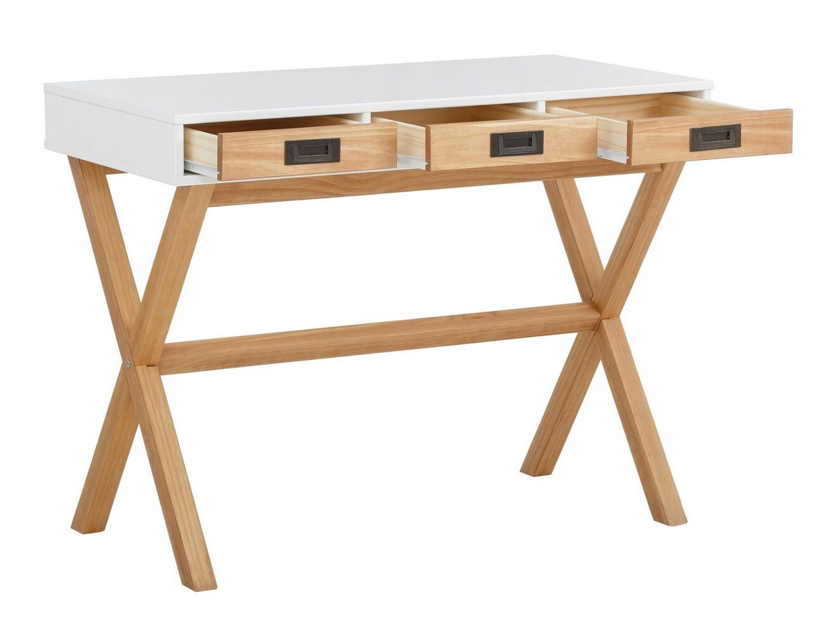 Conjunto para escritório em casa Denton 210 (Branco + Pinheiro)